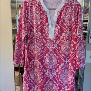 J McLaughlin Pink & White Tunic, Large